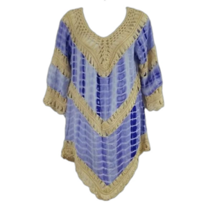 Spiaggia Dolce - Tie Dye & Crochet Tunic Swim Cover-up | Size: M - NWT